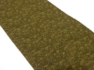 アンティーク　屋敷に花鳥模様織り出し丸帯（材料）